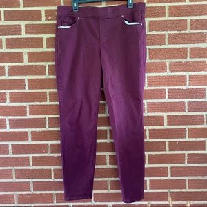 Gloria Vanderbilt Maroon Jeggings, 12